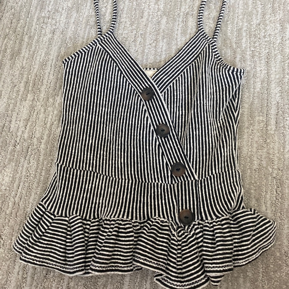Navy and white tank